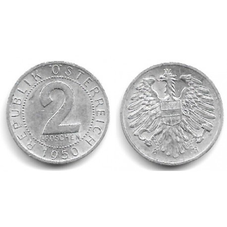 (2876) Austria. 1950. 2 Groschen (MBC+)
