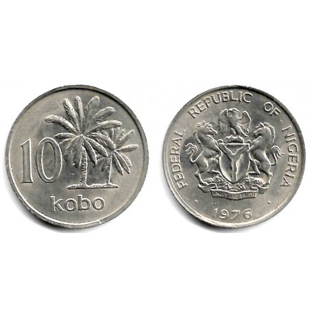 (10.1) Nigeria. 1976. 10 Kobo (EBC)