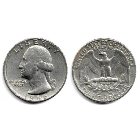 (164a) Estados Unidos de América. 1966. Quarter Dollar (BC)