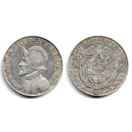 (11.2) Panamá. 1962. ¼ Balboa (MBC+) (Plata)