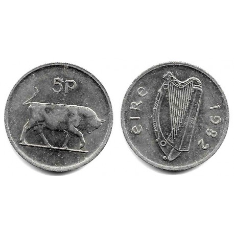 (22) Irlanda. 1982. 5 Pence (MBC+)