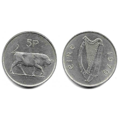 (22) Irlanda. 1970. 5 Pence (MBC)