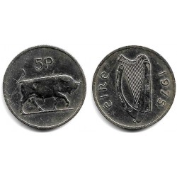 (22) Irlanda. 1975. 5 Pence (MBC)