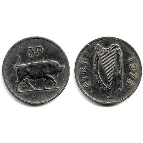 (22) Irlanda. 1975. 5 Pence (MBC)