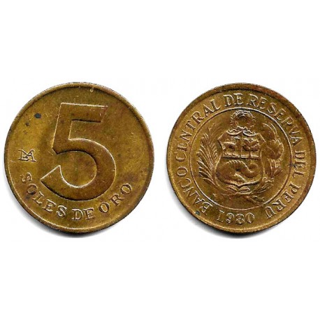 (271) Perú. 1980. 5 Soles de Oro (MBC)