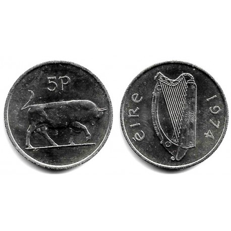 (22) Irlanda. 1974. 5 Pence (SC)