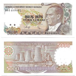 (198) Turquía. 1970. 5000 Lira (SC)