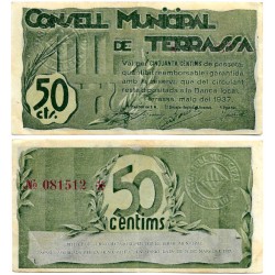 Terrassa. 1937. 50 Céntimos (MBC+/EBC-)