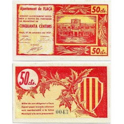 Flaçà. 1937. 50 Céntimos (SC)