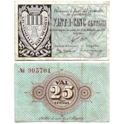 Baix Montseny. 1937. 25 Céntimos (MBC)