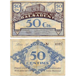 Balsareny. 1937. 50 Céntimos (BC/BC+)