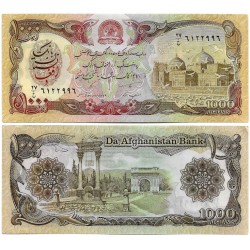 (61c) Afganistán. 1991. 1000 Afghanis (EBC+)
