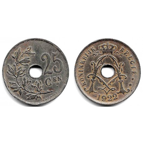 (68.1) Bélgica. 1922. 25 Centimes (MBC)