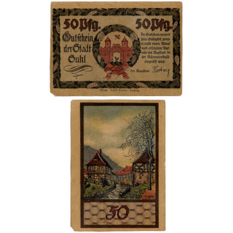 Suhl (Turingia). 1921. 50 Pfennig (EBC)