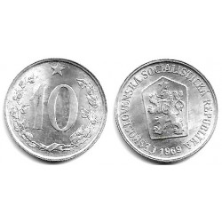 (49.1) Checoslovaquia. 1969. 10 Haleru (EBC+)