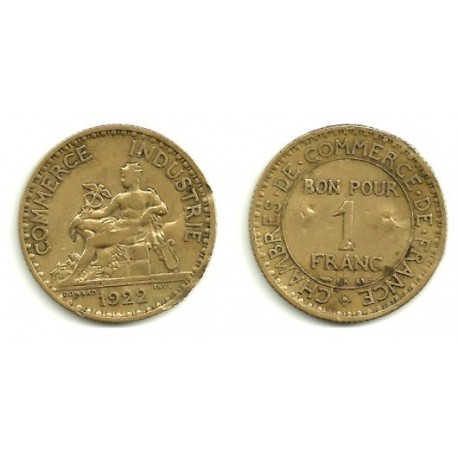 (876) Francia. 1922. 1 Franc (MBC)