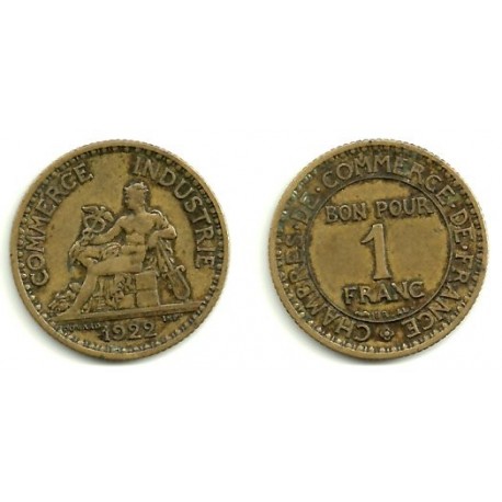(876) Francia. 1922. 1 Franc (MBC)