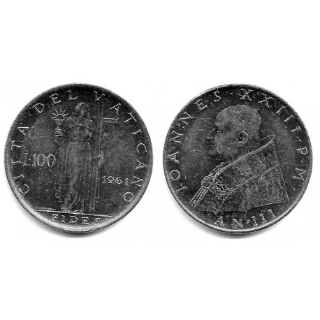 (64.2) Ciudad del Vaticano. 1961. 100 Lira (EBC)
