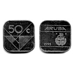 (4) Aruba. 1993. 50 Cents (EBC-)