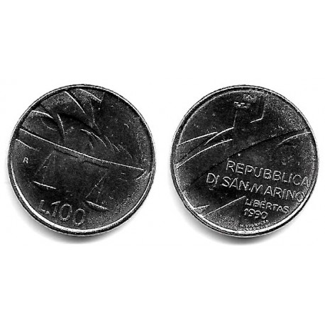 (254) San Marino. 1990. 100 Lira (SC)