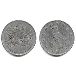 (5) Zimbabue. 1980. 50 Cents (MBC)
