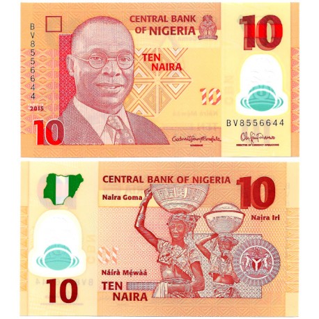 (39f) Nigeria. 2015. 10 Naira (SC)