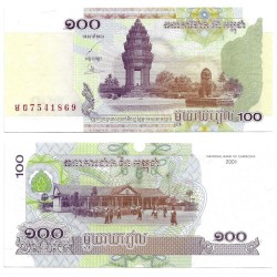 (53a) Camboya. 2001. 100 Riels (SC)