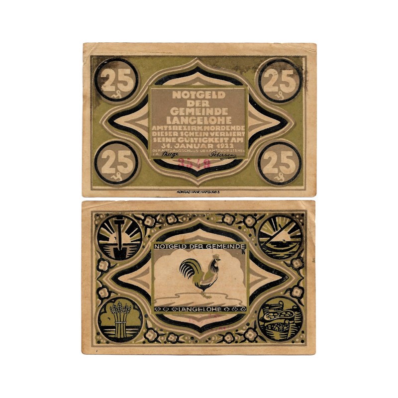Langelohe. 1922. 25 Pfennig (MBC+) - Numismática Rovira