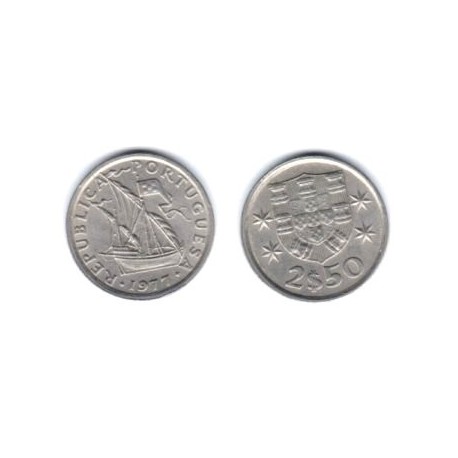 (590) Portugal. 1977. 2 ½ Escudos (EBC)