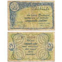 Alella. 1937. 50 Céntimos (BC/BC+)