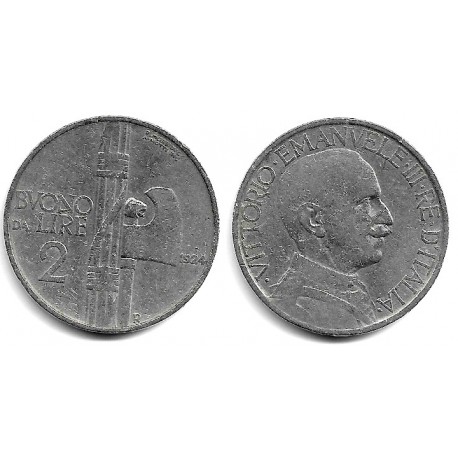 (63) Italia. 1924. 2 Lira (BC)