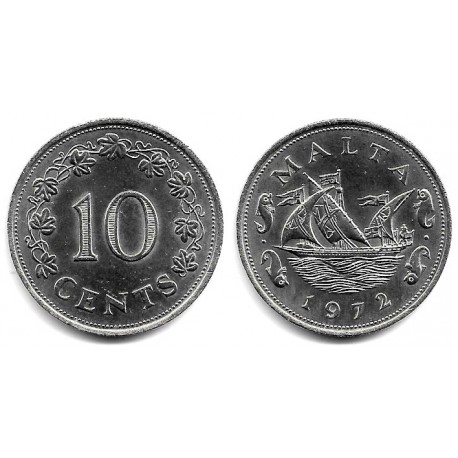 (11) Malta. 1972. 10 Cents (EBC+)