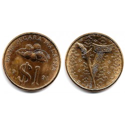 (54) Malasia. 1991. 1 Ringgit (EBC) Manchas