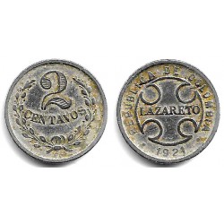 Colombia. 1921. 2 Centavos (BC) Leprosería Lazareto