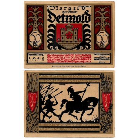 Detmold (Renania del Norte). 1920. 50 Pfennig (EBC)