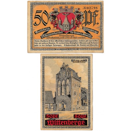 Wittenberge (Brandeburgo). 1921. 50 Pfennig (EBC)
