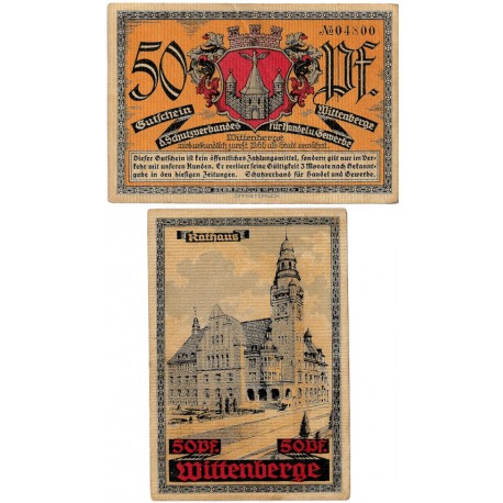 Wittenberge (Brandeburgo). 1921. 50 Pfennig (EBC)