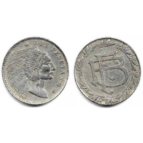 Casino Fomento de Barcelona. Años 30. 2 Pesetas (BC+)