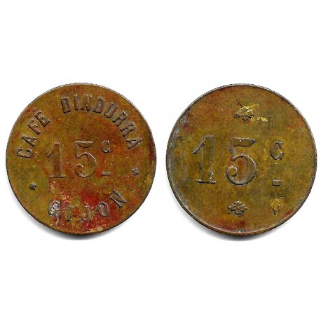 Café Dindurra. Gijón. 15 Céntimos (MBC)