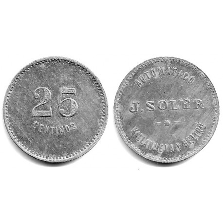 Automático J. Soler. Vilanova i la Geltrú. 25 Céntimos (MBC-)