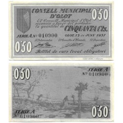 Olot. 1937. 50 Céntimos (EBC)