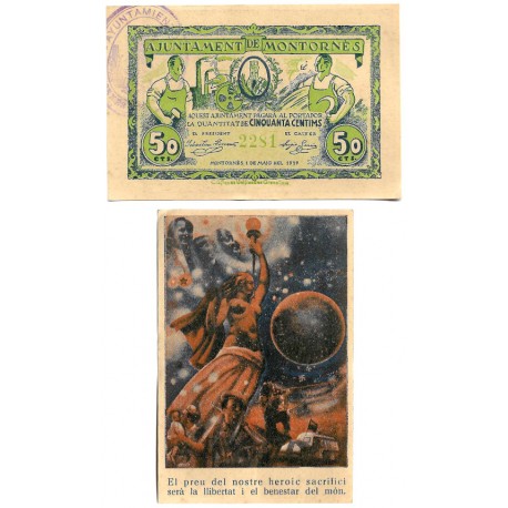 Montornés. 1937. 50 Céntimos (EBC/EBC+)