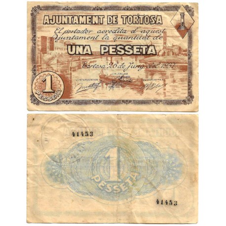 Tortosa. 1937. 1 Peseta (MBC)