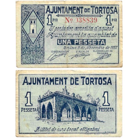 Tortosa. 1937. 1 Peseta (MBC-)