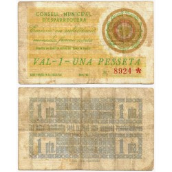 Esparraguera. 1937. 1 Peseta (BC/BC+)