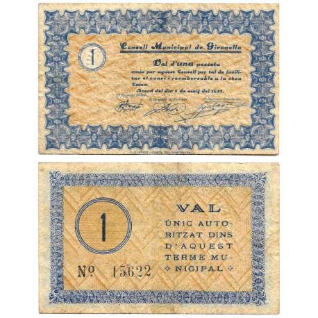 Gironella. 1937. 1 Peseta (MBC)