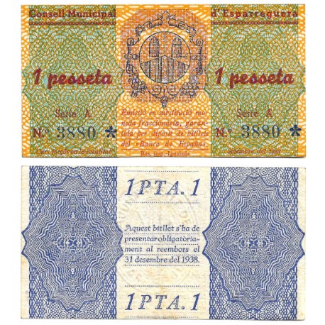 Esparreguera. 1937. 1 Peseta (MBC+)