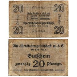 Ilse-Wohlfahrts-Gesellschaft (Prussia). 1914-24. 20 Pfennig (BC)