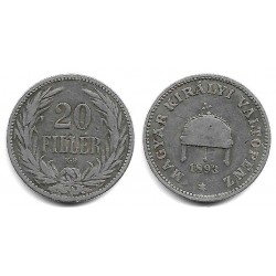 (482) Hungría. 1893. 20 Filler (BC)