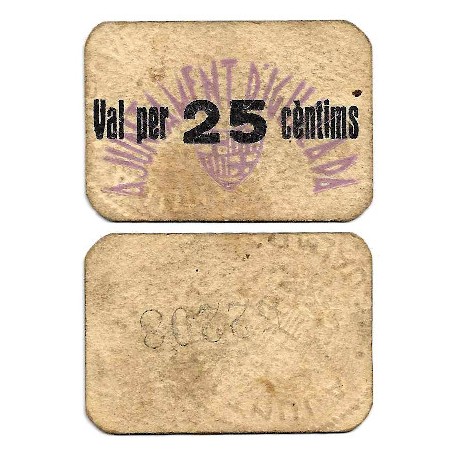 Igualada. 1937. 25 Céntimos (MBC)